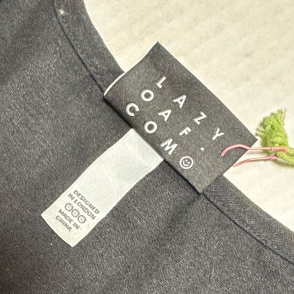 LAZY OAF NWT Happy Sad Gilet Dress Black White Dual Zipper Sleeveless Skater XS - Picture 5 of 16